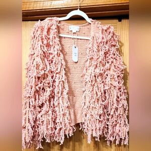 Brand New sparkly tassel shag cardigan